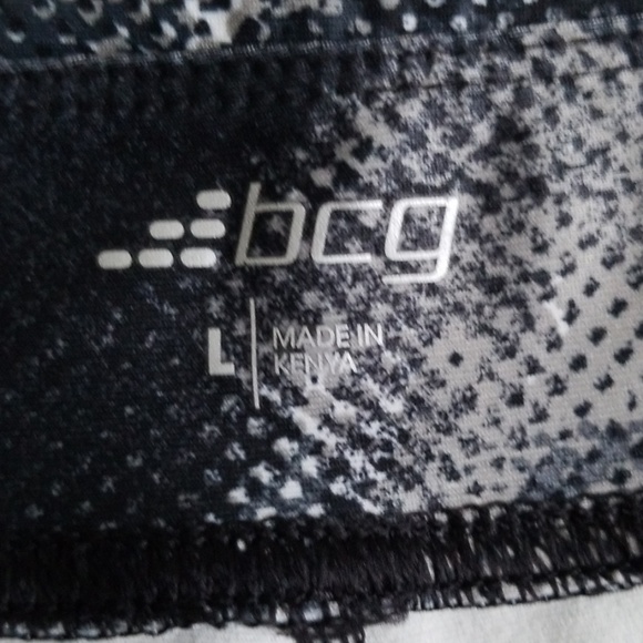 bcg Athletic Wear Pants Large Black Gray White 10 - Picture 5 of 7